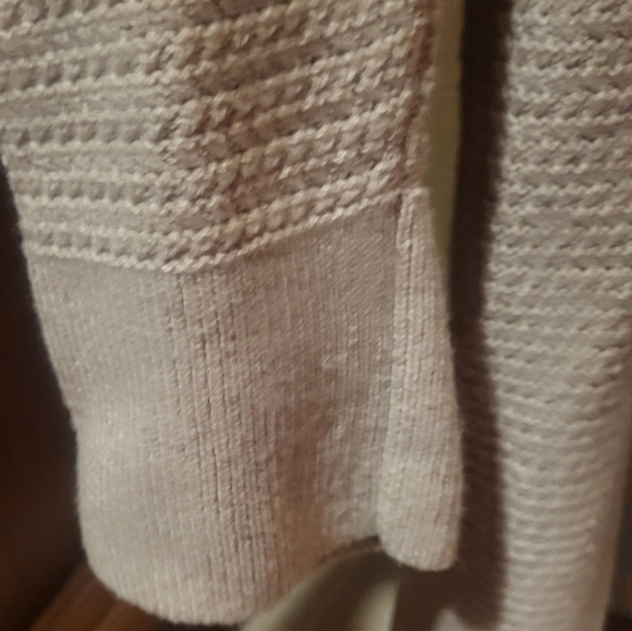 Gap Wool Blend Open Front Long Cream Knit Cardigan Lagenlook Size XL - Picture 5 of 8